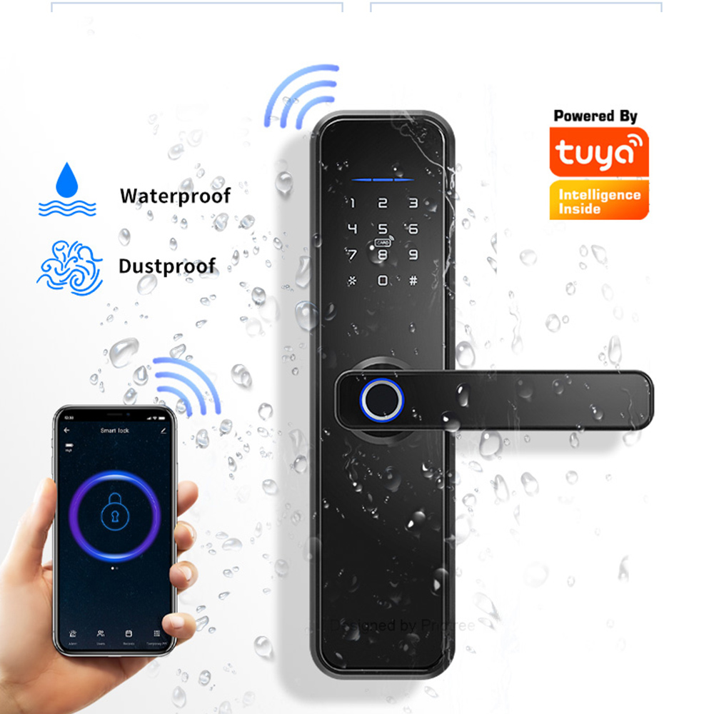Waterproof Tuya APP WIFI Fingerprint Smart Door LOck