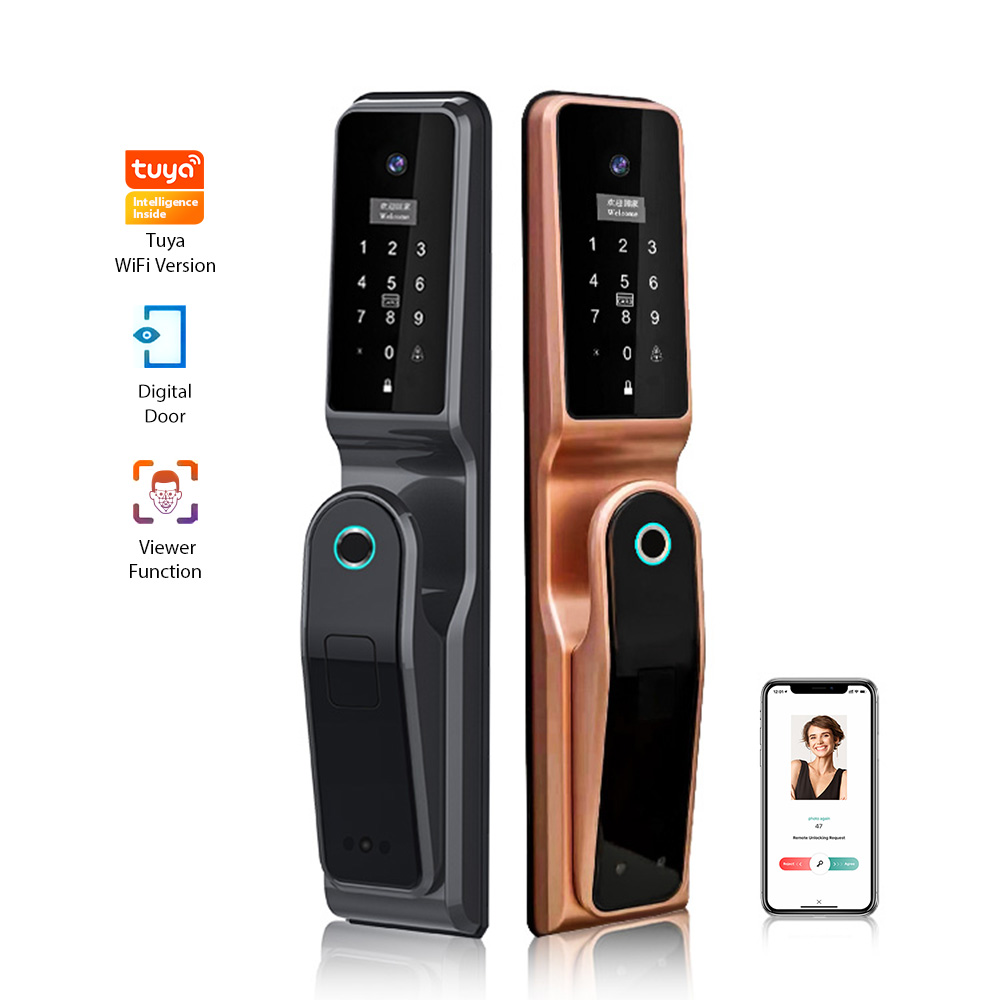 Biometric Outdoor Tuya Smart Fingerprint Door Lock 