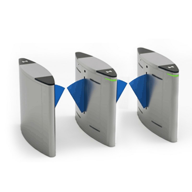 Entry Digital Turnstile System Security Control Flap Barrier Support RFID Fingerprint Reader
