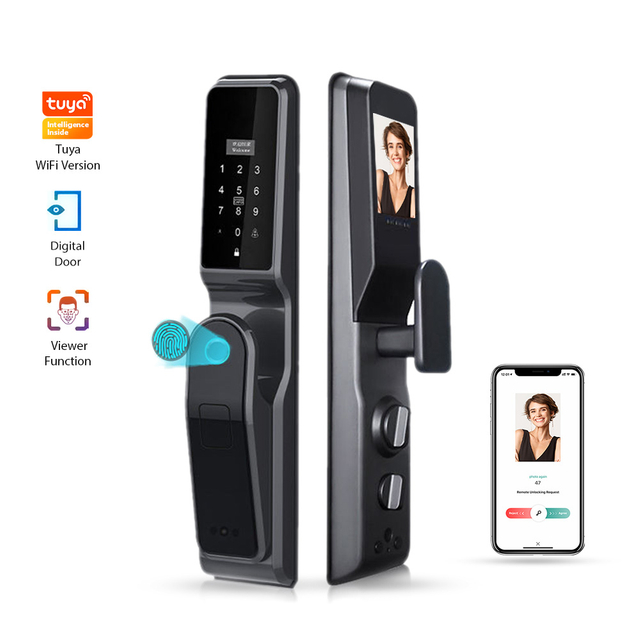 Biometric Outdoor Tuya Smart Fingerprint Door Lock 