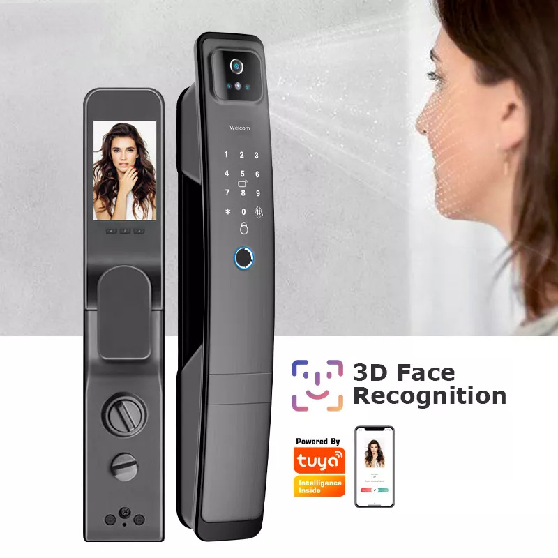 Design Wireless Automatic Tuya Wifi 3D Face lD Lock with Camera