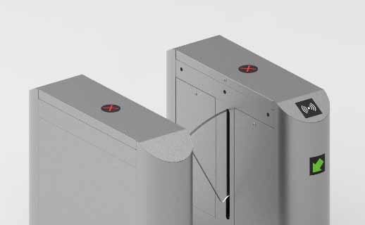 Waterproof Turnstiles Access Control Security Flap Barrier with Card Reader