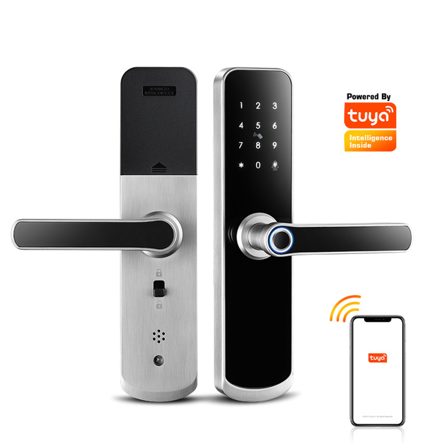 Tuya APP Fingerprint Recognition Built in Doorbell Electric Digital Smart Door Lock